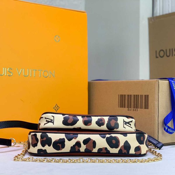 Louis Vuitton Leopard Multi Pochette – Black/Brown Replica - Image 11
