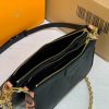Best Replicas Bags - Louis Vuitton Leopard Multi Pochette – Black/Brown Replica Shop For Best Louis Vuitton LV Replica Bags With Cheap Price
