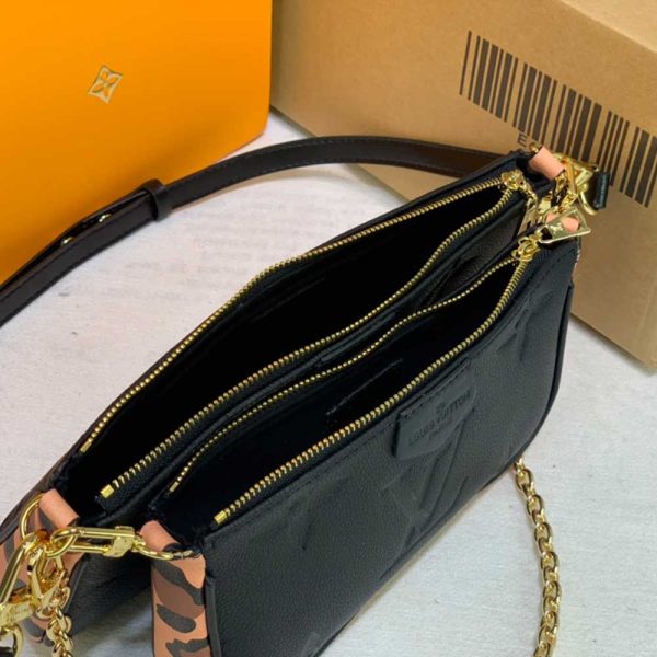 Louis Vuitton Leopard Multi Pochette – Black/Brown Replica - Image 3