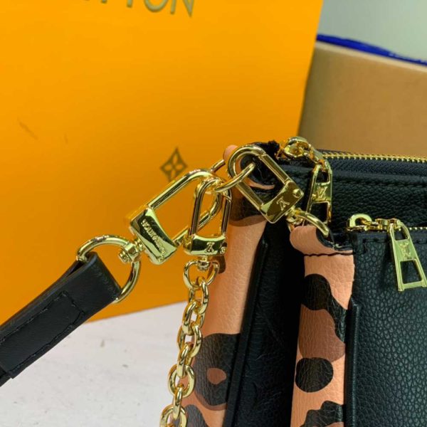 Louis Vuitton Leopard Multi Pochette – Black/Brown Replica - Image 6