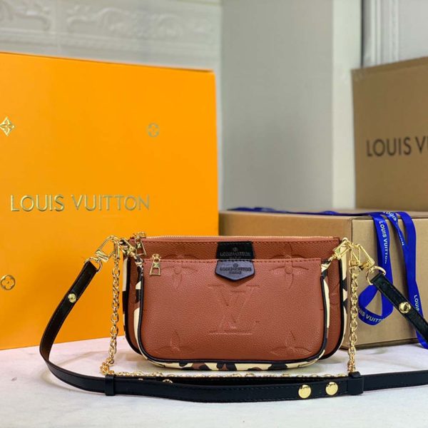 Louis Vuitton Leopard Multi Pochette – Black/Brown Replica - Image 9