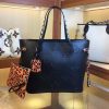 Best Replicas Bags - Replica LV Neverfull MM Tote in Black & White Shop For Best Louis Vuitton LV Replica Bags With Cheap Price