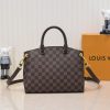 Best Replicas Bags - Louis Vuitton Damier Boetie PM/MM Replica Handbag - Brown Shop For Best Louis Vuitton LV Replica Bags With Cheap Price