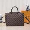 Best Replicas Bags - Louis Vuitton Damier Boetie PM/MM Replica Handbag - Brown Shop For Best Louis Vuitton LV Replica Bags With Cheap Price