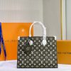 Best Replicas Bags - LV Monogram A4 Leather Onthego Replica Tote Bag Shop For Best Louis Vuitton LV Replica Bags With Cheap Price