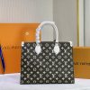 Best Replicas Bags - LV Monogram A4 Leather Onthego Replica Tote Bag Shop For Best Louis Vuitton LV Replica Bags With Cheap Price