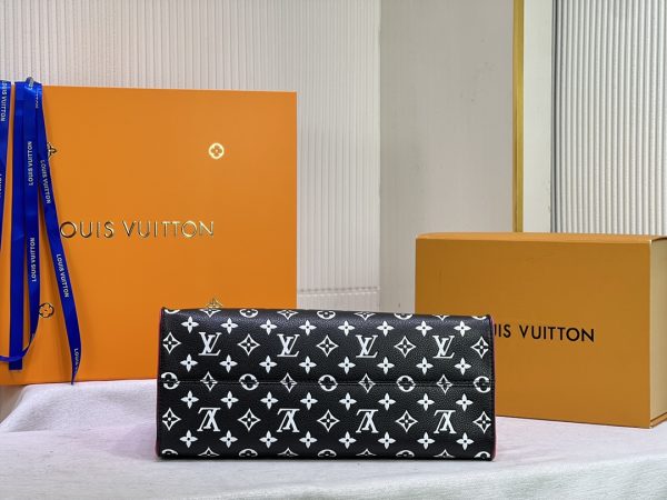 LV Monogram A4 Leather Onthego Replica Tote Bag - Image 5