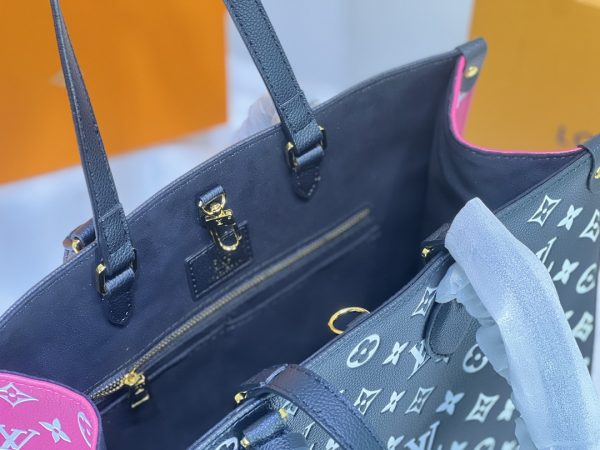 LV Monogram A4 Leather Onthego Replica Tote Bag - Image 6