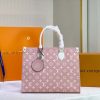 Best Replicas Bags - LV Monogram A4 Leather Onthego Replica Tote Bag Shop For Best Louis Vuitton LV Replica Bags With Cheap Price
