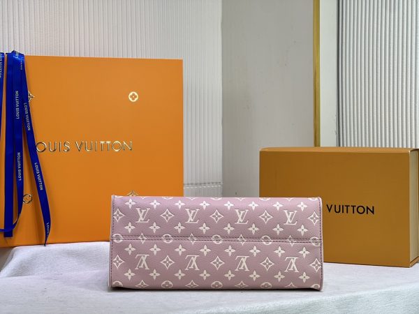 LV Monogram A4 Leather Onthego Replica Tote Bag - Image 10