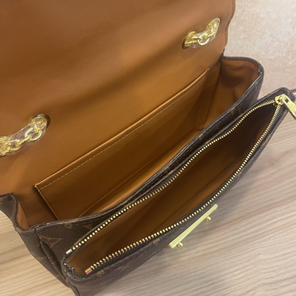 Replica LV Marceau Chain Handbag - Black/Brown - Image 10