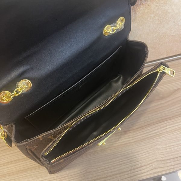 Replica LV Marceau Chain Handbag - Black/Brown - Image 5