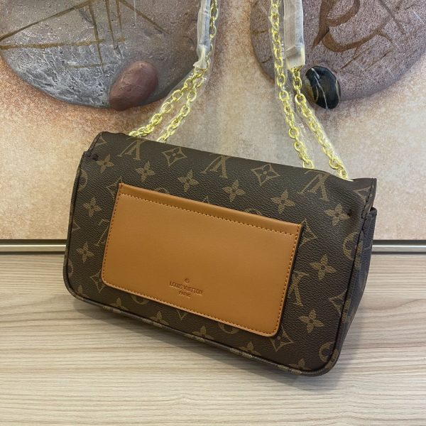 Replica LV Marceau Chain Handbag - Black/Brown - Image 8