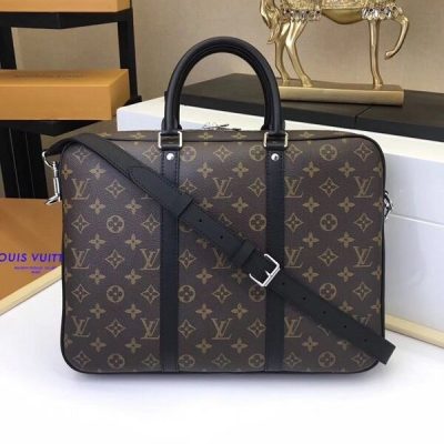 Replica LV Voyage PM M52005 Mono Brown Document Holder