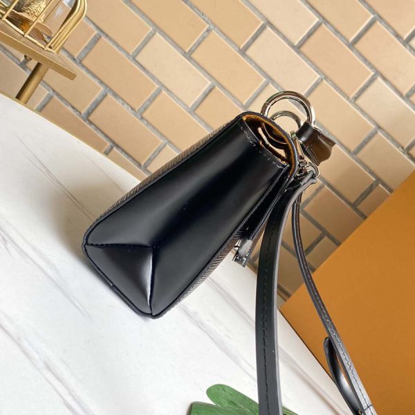 Replica LV Pochette Grenelle in Black, White & Green - Image 4