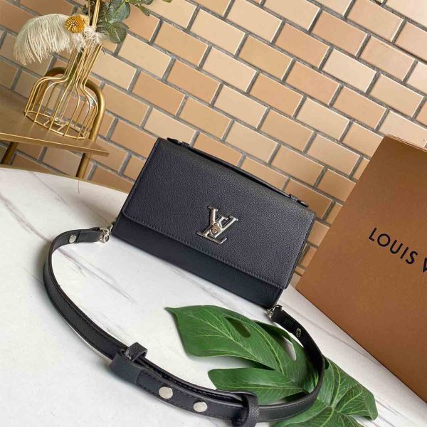 Replica LV Lockme Clutch M56088 Pink, Blue & Black - Image 8