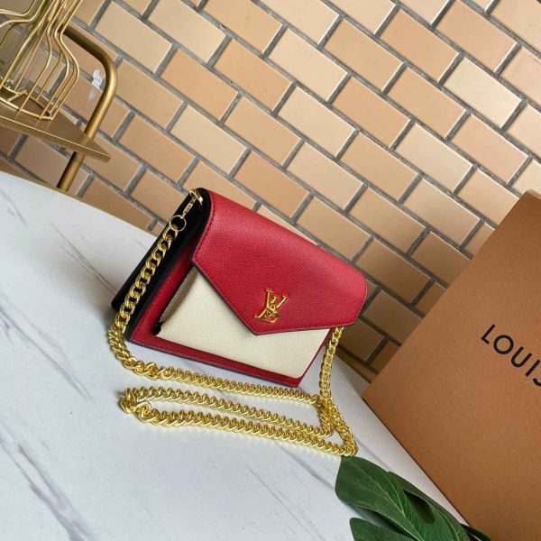 Replica LV Mylockme Chain Bag Red/Pink & White M56641 - Image 11