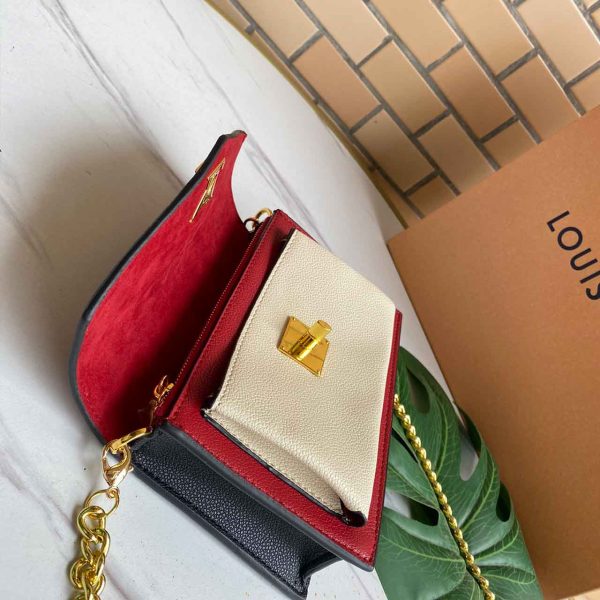 Replica LV Mylockme Chain Bag Red/Pink & White M56641 - Image 5
