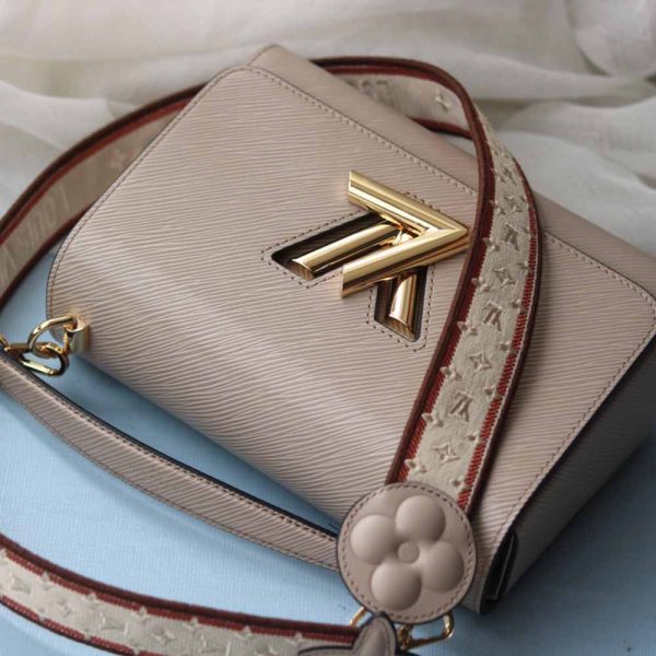 Replica LV Twist MM M57050 Beige Black Pink Bag - Image 4