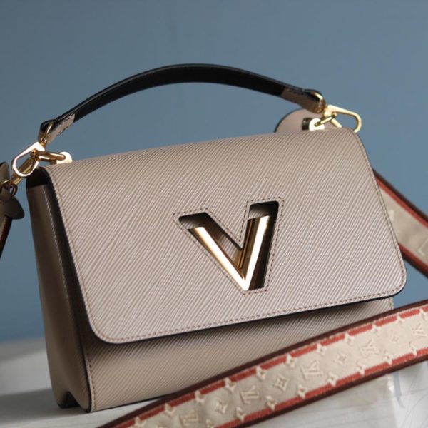 Replica LV Twist MM M57050 Beige Black Pink Bag - Image 9