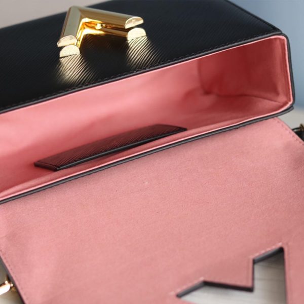Replica LV Twist MM M57050 Beige Black Pink Bag - Image 13