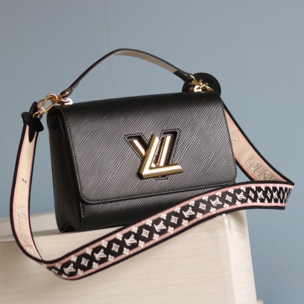 Replica LV Twist MM M57050 Beige Black Pink Bag - Image 10