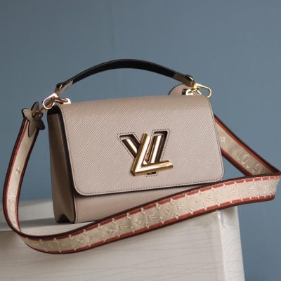 Replica LV Twist MM M57050 Beige Black Pink Bag
