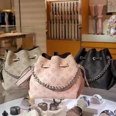 Replica LV Bella Bucket Bag in Black, Pink, Grey