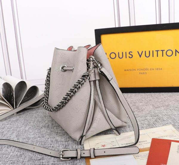 Replica LV Bella Bucket Bag in Black, Pink, Grey - Image 7