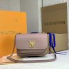 Best Replicas Bags - Replica LV Lockme Chain PM in Black, White & Pink Shop For Best Louis Vuitton LV Replica Bags With Cheap Price