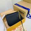 Best Replicas Bags - Replica LV Lockme Chain PM in Black, White & Pink Shop For Best Louis Vuitton LV Replica Bags With Cheap Price