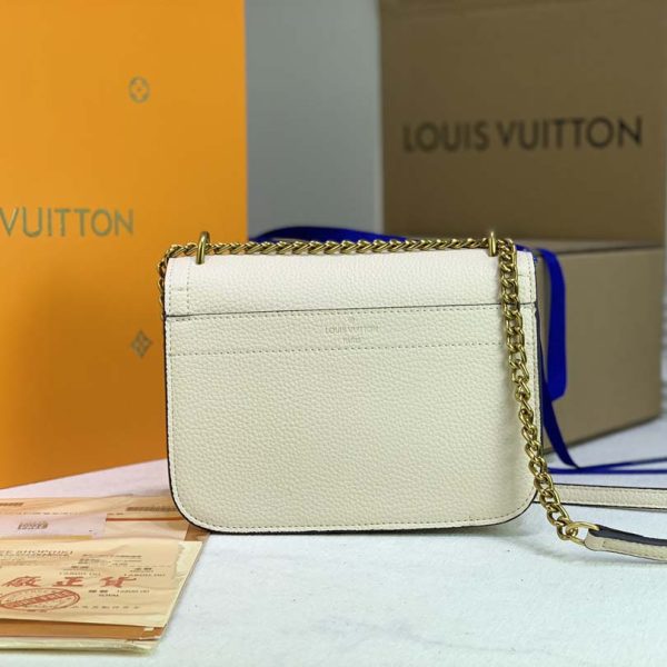 Replica LV Lockme Chain PM in Black, White & Pink - Image 8