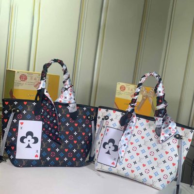 Louis Vuitton Neverfull Mm Game On Replica Black/White Bag