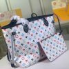 Best Replicas Bags - Louis Vuitton Neverfull Mm Game On Replica Black/White Bag Shop For Best Louis Vuitton LV Replica Bags With Cheap Price