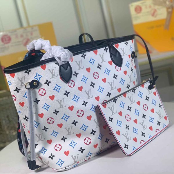 Louis Vuitton Neverfull Mm Game On Replica Black/White Bag - Image 5