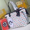 Best Replicas Bags - Louis Vuitton Neverfull Mm Game On Replica Black/White Bag Shop For Best Louis Vuitton LV Replica Bags With Cheap Price