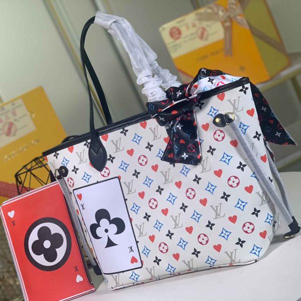 Louis Vuitton Neverfull Mm Game On Replica Black/White Bag - Image 2