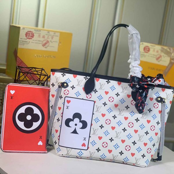 Louis Vuitton Neverfull Mm Game On Replica Black/White Bag - Image 7