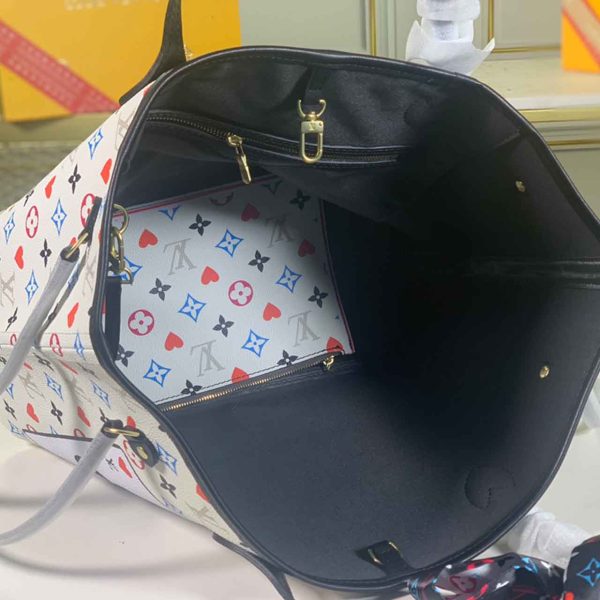Louis Vuitton Neverfull Mm Game On Replica Black/White Bag - Image 8