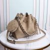 Best Replicas Bags - Replica LV Muria M57526 Black/Beige/Pink Handbag Shop For Best Louis Vuitton LV Replica Bags With Cheap Price