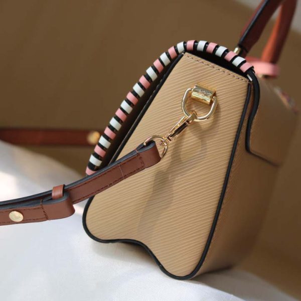 Louis Vuitton Twist MM Replica Handbag in Black, Pink, Brown - Image 14