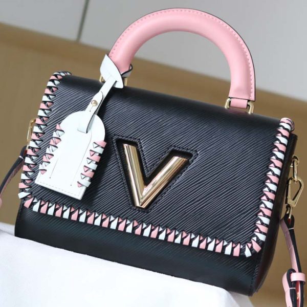 Louis Vuitton Twist MM Replica Handbag in Black, Pink, Brown - Image 2