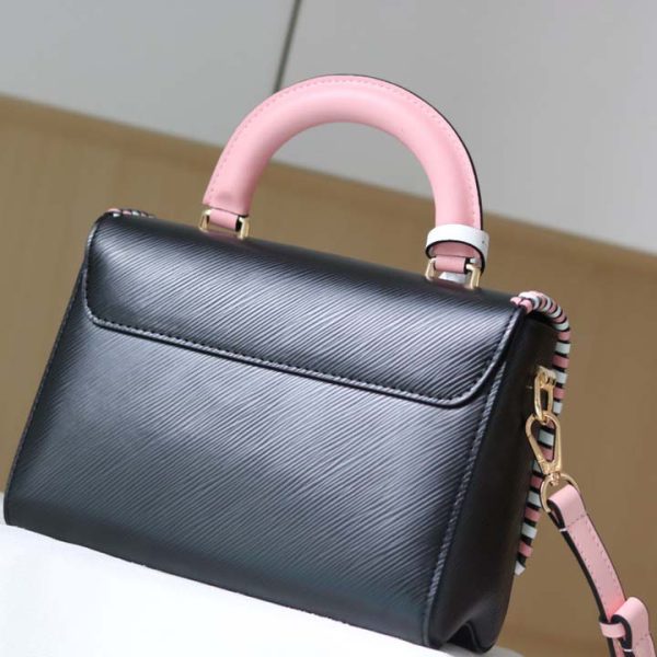 Louis Vuitton Twist MM Replica Handbag in Black, Pink, Brown - Image 4