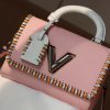 Best Replicas Bags - Louis Vuitton Twist MM Replica Handbag in Black, Pink, Brown Shop For Best Louis Vuitton LV Replica Bags With Cheap Price