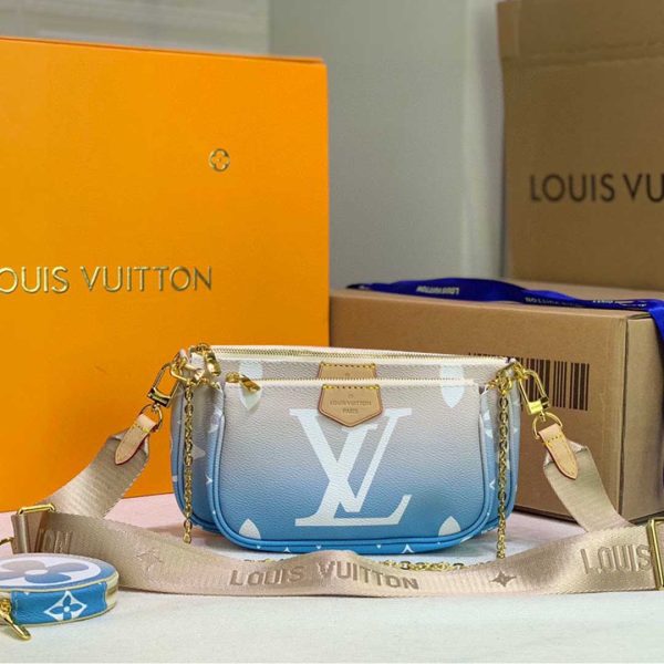 Replica LV Multi Pochette in Pink & Blue - Stylish & Chic - Image 2