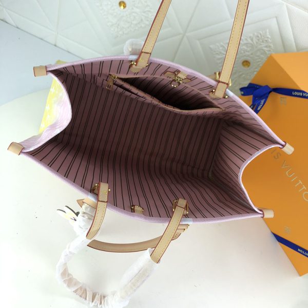 Replica LV Onthego GM Blue Pink Mist Tote Bag - Image 11