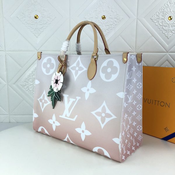 Replica LV Onthego GM Blue Pink Mist Tote Bag - Image 13