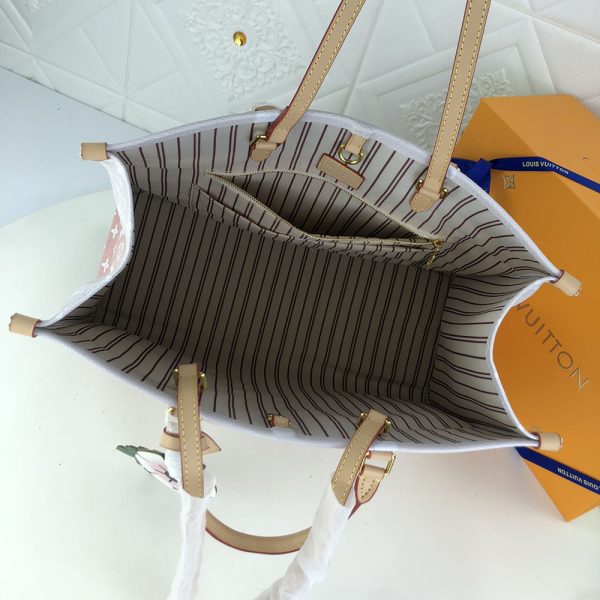 Replica LV Onthego GM Blue Pink Mist Tote Bag - Image 16