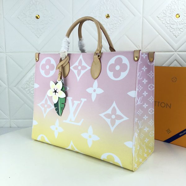 Replica LV Onthego GM Blue Pink Mist Tote Bag - Image 8