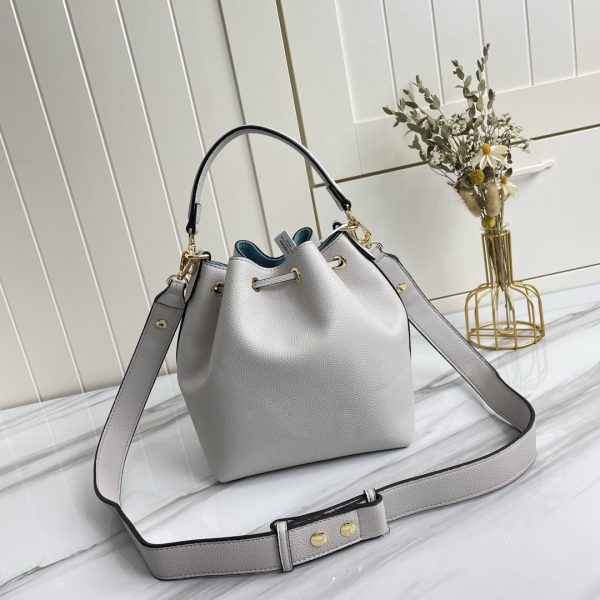 Replica LV Lockme Bucket Bag in Black, Brown & Grey - Image 14